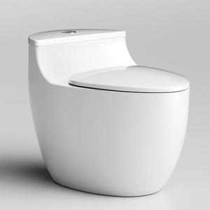 China Bathroom Ceramic Siphonic One Piece Toilet Commode Round Egg Shape Water Closet wholesale