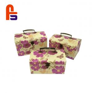 China Flowery Suitcase Big Cardboard Boxes CMYK Color Cardboard Storage Boxes wholesale
