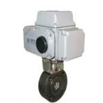 DC24V Short Flange Connection Electric Actuated Ball Valve High Temperature Ball