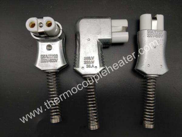 Industrial Heater High Temperature Ceramic Plug Connector straight curved 220V