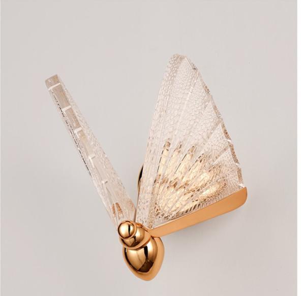 Bedside wall lamp bedroom lamp modern living room background butterfly wall