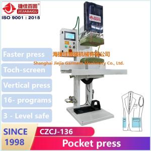 China Touch Screen PLC Control Suit Dress Press Machine Pocket 220V 50HZ wholesale