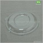 32oz Biodegradable Sugarcane Pulp Bowl With Clear PET Lid Edge Trimming