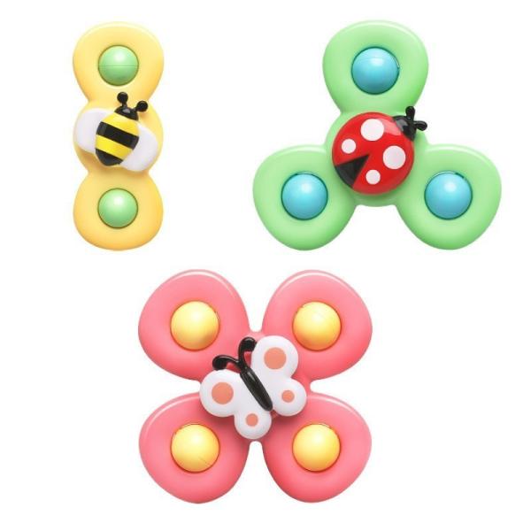 1 Year Old Spinners for Babies 3 Pcs Silicone Suction Cup Sensory Toys Gender