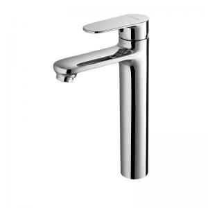 China Washroom Basin Faucets Design Single Handle Water Tap Brass Body Counter Top Faucet Taps wholesale
