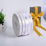 1 Inch Satin Ribbons Customized Colorful Logo Printing with Gold Foil Embellishm