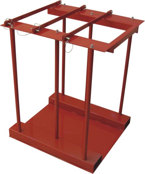 Industrial Strength 6 Gas Cylinder Caddy Welding Bottle Rack With Hinged Retain