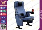 Genuine Fabric Home Cinema Seating / Lecture Hall Chairs With Cast Iron Frame