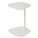 Tomile White 21.62 inch Height Livingroom End Table 55lb For Laptop C Shaped