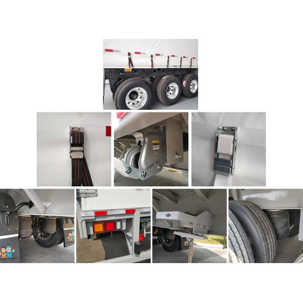 Multifunction Advertising 40ft FUWA Axle Curtain Side Trailers