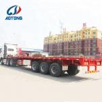 Painting Finish 40ft Container Flatbed Trailer with 2.5mm Chequer Plate Floor