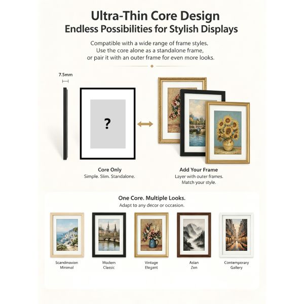 13.3" Modular Color E-Paper Frame Battery Powered Smart E-Ink Picture Frame Cloud CMS Digital Signage Display APP