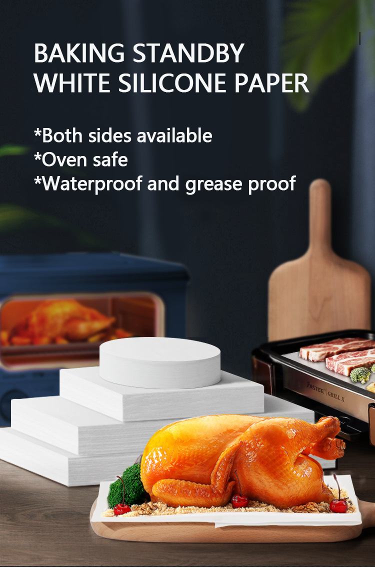 Waterproof Silicone Oil Silicone Baking Paper Roll for Cooking and Grilling Single Side Coated