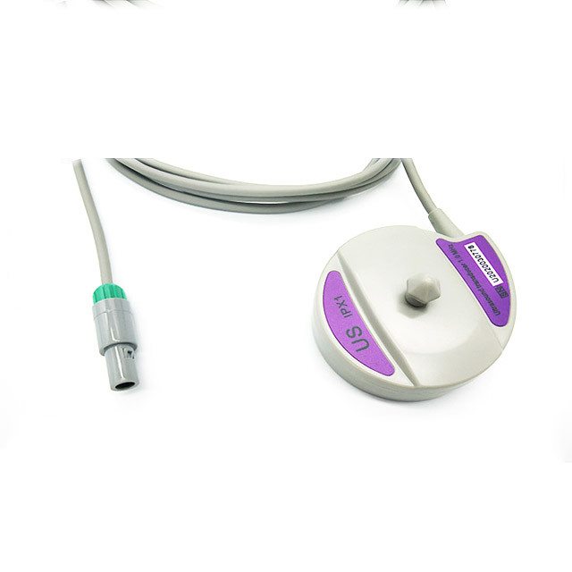 White Color Round 9 Pin Fetal Ultrasound Transducer TPU Material