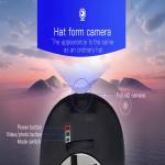 2K Wearable Body-Worn Camera Spy Baseball Cap 1296P Recorder For Hunting Fishing