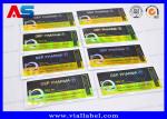 Strong Adhesive 10ml Vial Labels PET Laser Film CMYK Printing for Pharmacy glass