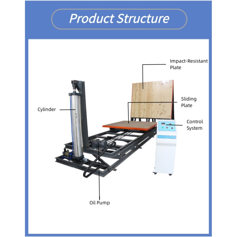 Pneumatic Lift Packaging Impact Testing Machine Transport Packaging Shock and Collision Resistance Tester Inclined Impact Tester