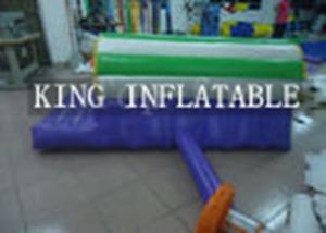 China Commercial 0.9mm PVC 3m D Inflatable Water Toys / Obstacle With Mattress for kids wholesale