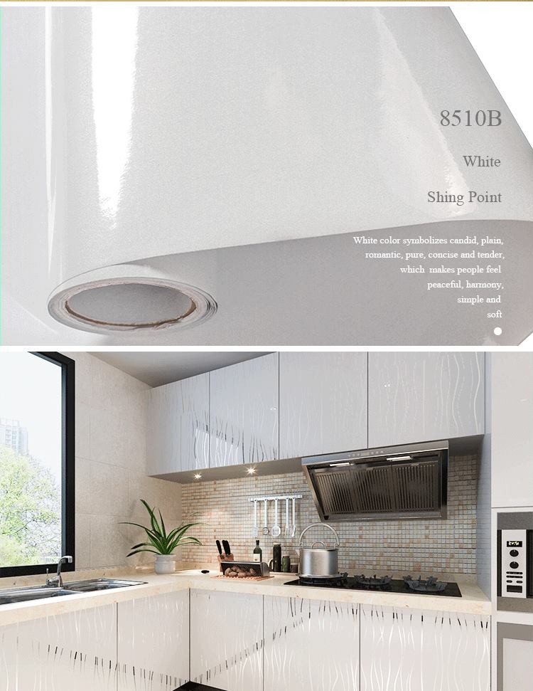 PVC Glossy Self Adhesive Wallpaper 10m Kitchen Counter Wallpaper