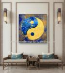 Handpainted Canvas Modern Art Oil Paintings Feng Shui Paint For Cabinet