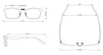 52mm Luxury Men's Optical Eyeglasses Far Infrared Rectangle Full Rim Eyeglasses