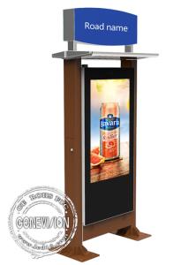 China Bus Station Wayfinding LCD Touch Screen Outdoor Digital Signage With Google Play wholesale