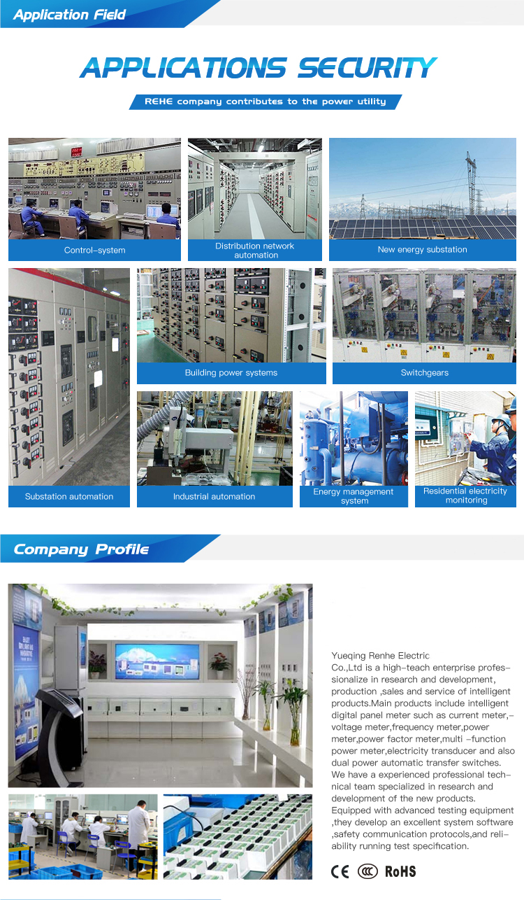 NEW 300 Series 96*96mmThree Phase LCD AVHz,kwh Multi-function Power Meters