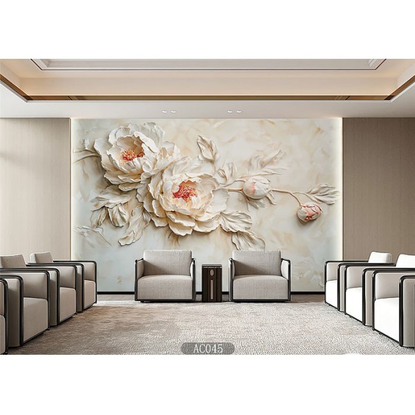 5D Embossed Decorative PVC Feature Wall Panel Customizable Patterns
