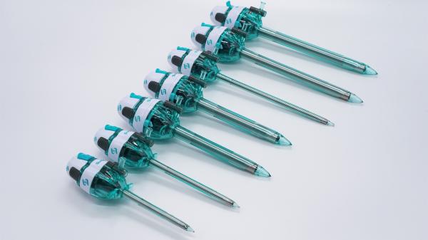 Visible Tip Steel Tube Optical Trocar with Plastic Cannula 5/10/12*75/100/150mm