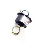 25.4mm 1500 Rpm Fiber Optic Slip Ring With Black Aluminium Housing