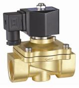 China 24VDC Brass Electric Water Solenoid Valve 2 Way Zero Differential Pressure wholesale