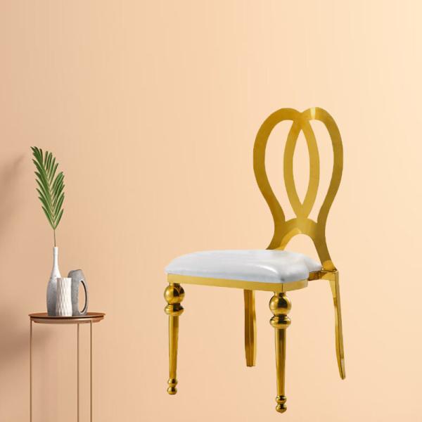 High Density Foam Stainless Steel Chair With Sleek PU Cushion Living Room