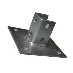 China 12 Gauge 10 Ft. 4 Holes Base Corrosion Resistant Galvanized Strut Channel Fitting Silver wholesale