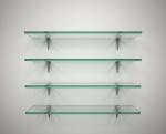Modern Grey Extra Clear Frosted Polished Glass Shelves with Flat Polished Edge