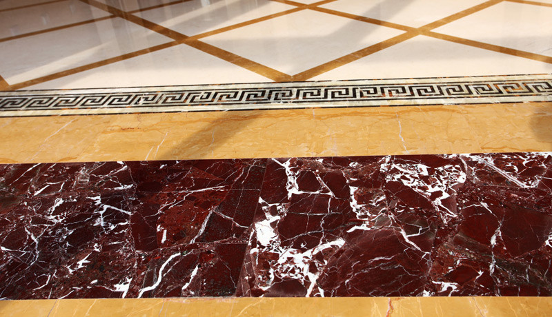Natural Countertop Rosso Levanto Marble Slab Heat Resistant
