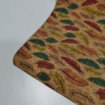 Portugal Style Colorful Natural Printed Cork Fabric 51" Width
