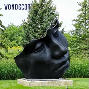 China Customized Outdoor Garden Decoration Large Abstract Face Bronze Statue wholesale