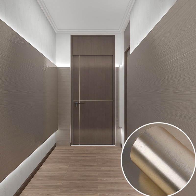 0.15mm Waterproof Black Metallic Wallpaper Oil Resistant Stainless Contact Paper