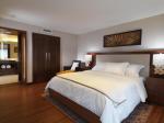 Bandung holiday hotel bedroom suite furniture of fabric pad headboard with in