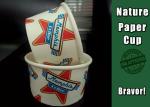 PE Coated Paper Custom Frozen Yogurt Cups , Paper Ice Cream Containers With Lids