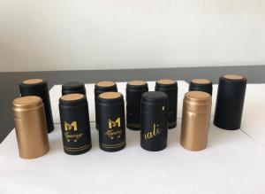 China PVC heat shrink wine capsule with aluminum foil top Custom Wine Bottle Shrink Caps wholesale