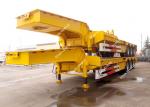 Tri Axle Heavy Duty Low Loader Semi Trailer For Heavy Equipment Transport
