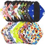 Reusable Bamboo Period Pads Washable Cloth Sanitary Pantyliner Absorbency
