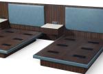 Hyatt Regency 5-star hotel Luxury design zebra wood veneer queen size bed of