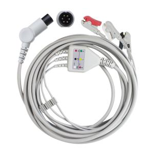 China 3 Lead Clip Lead Wires ECG Medical TPU Patient Cable For ECG Machine wholesale