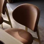 High Back Comfortable Upholstered Dining Chairs Modern Metal Dining Chairs