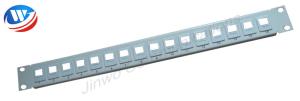 China 16 Port Horizontal Cable Manager Cold Rolled Steel Structured Wiring Patch Panel wholesale