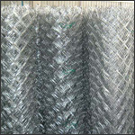 chain-link fence (also referred to as wire netting, wire-mesh fence, chain-wire fence, cyclone fence, hurricane fence, o