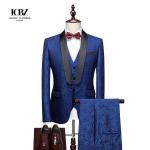 Banquet Host Performance Suit in Woolen Cloth Fabric for Men's Evening Dress