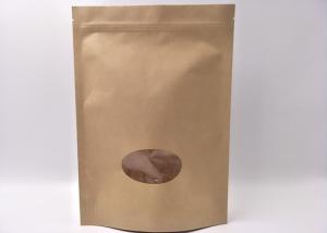 China Moisture Proof Kraft Paper Stand Up Pouches Laminated PP Preserve Fragrance wholesale